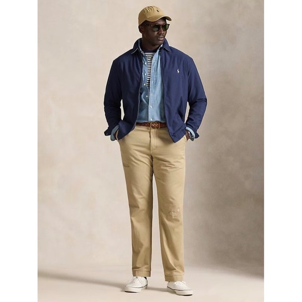 Polo Ralph Lauren Bi-Swing Windbreaker Classic Pony Navy Blue Men 3XB Big & Tall